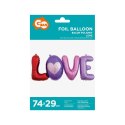 Balon foliowy Godan Litery LOVE, 74x29 cm (BF-LTLV) Godan