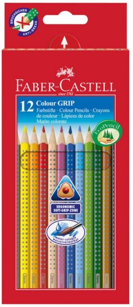 Kredki ołówkowe Faber Castell Grip 12 kol. (112412) Faber Castell