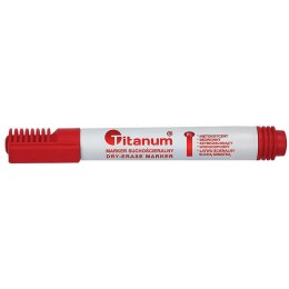 Marker suchościeralny Titanum, czerwony 3,0mm okrągła końcówka (BY1026-02) Titanum