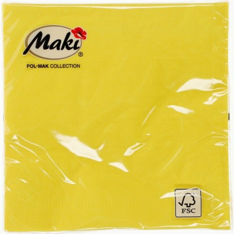 Serwetki Pol-mak cytrynowy papier [mm:] 330x330 (18) Pol-mak