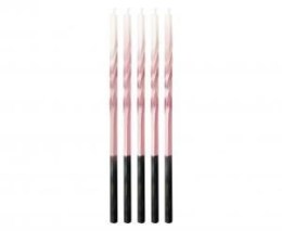 Świeczka urodzinowa Świderki Ombre, różowy/biały, 5x5x150mm, 5 szt. Godan (7C-SSOR) Godan