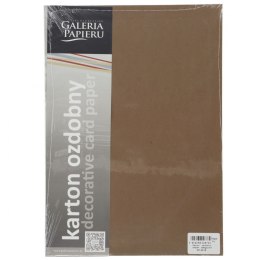 Papier ozdobny (wizytówkowy) Galeria Papieru kraft brązowy A4 brązowy 275g (204418) Galeria Papieru