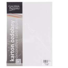 Papier ozdobny (wizytówkowy) Galeria Papieru sukno A4 biały 180g (204101) Galeria Papieru