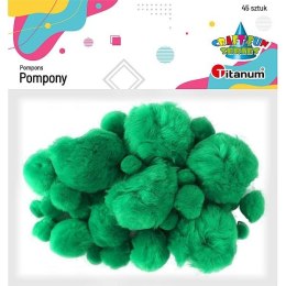 Pompony Titanum Craft-Fun Series zielone 45 szt (16073A) Titanum