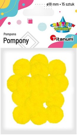 Pompony Titanum Craft-Fun Series żółte 15 szt Titanum