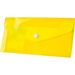 Teczka plastikowa na zatrzask koperta pp DL żółty 140 mic. [mm:] 110x220 Tetis (BT612-Y) Tetis