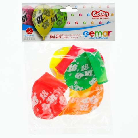 Balon gumowy Godan premium fluor 12 op 5 szt 5 szt mix fluo 300mm 12cal (GS110/p18f) Godan