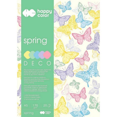 Zeszyt papierów kolorowych Happy Color A5 170g 20k (3817 1520-110) Happy Color