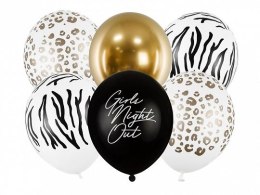 Balon gumowy Partydeco Girls Night Out, mix 6 sztuk mix 300mm (SB14P-303-000-6) Partydeco