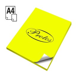 Etykieta samoprzylepna fluo A4 żółty fluorescencyjny [mm:] 210x297 Protos Protos