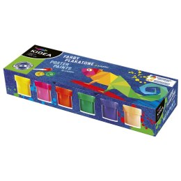 Farby plakatowe Kidea KIDART kolor: mix 20ml 12 kolor. (FP12KKA) Kidea