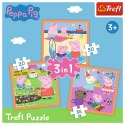 Puzzle Trefl Pomysłowa Świnka Peppa 3w1 el. (34852) Trefl