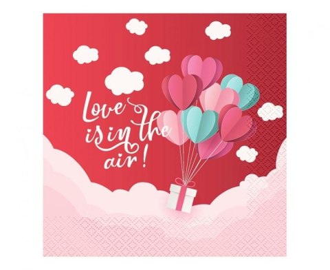 Serwetki Godan Love Is In The Air czerwony papier [mm:] 330x330 (PG-SLC2) Godan