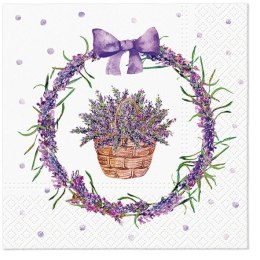 Serwetki Lavender Basket mix nadruk bibuła [mm:] 330x330 Paw (TL123400) Paw