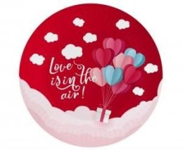 Talerz jednorazowy Godan Love Is In The Air (czerwone) śr. 180mm 6 szt (PG-TLC6) Godan
