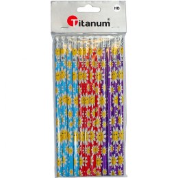 Ołówek Titanum kwiatki HB (YD012) Titanum