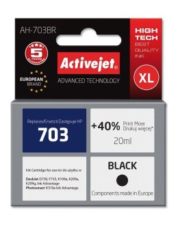 Tusz (cartridge) alternatywny HP 703 CD887 czarny 20ml Activejet (EXPACJAHP0119) Activejet
