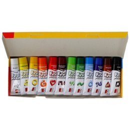 Farby plakatowe Spółdzielnia JEDNOŚĆ w tubach kolor: mix 30ml 12 kolor. Spółdzielnia JEDNOŚĆ