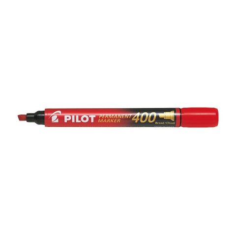 Marker permanentny Pilot, czerwony ścięta końcówka (SCA-400-R) Pilot