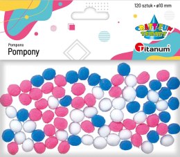 Pompony Titanum Craft-Fun Series poliestrowe mix 120 szt (20TH1020-3) Titanum