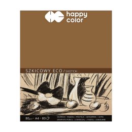 Blok artystyczny Happy Color szkicowy eko młody artysta A4 80g 80k (HA 3708 2030-A80) Happy Color