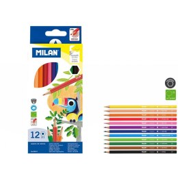 Kredki ołówkowe Milan 12 kolorów (80012) Milan