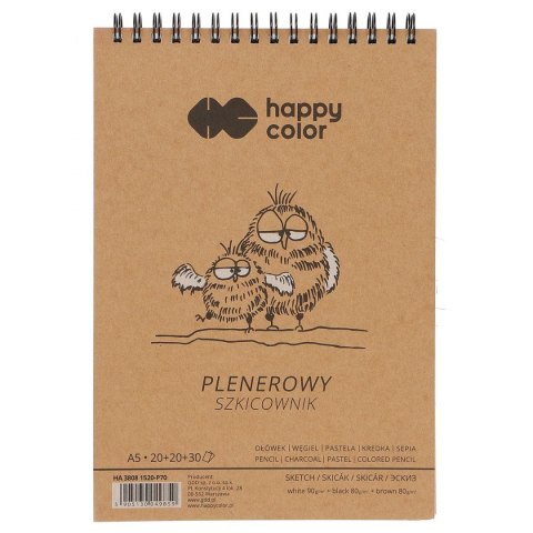 Blok artystyczny Happy Color Happy Color szkicownik A5 80g 70k (HA 3808 1520-P70) Happy Color