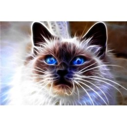 Zestaw kreatywny Norimpex Diamentowa mozaika kot niebieskie oczy 40x30cm (NO-1007109) Norimpex