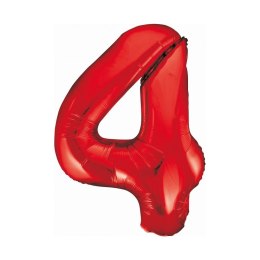 Balon foliowy Godan cyfra 4 czerwona 85cm 40cal (BCHCW4) Godan