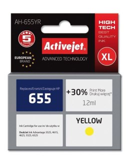 Tusz (cartridge) alternatywny HP 655 CZ112AE żółty Activejet (EXPACJAHP0217) Activejet