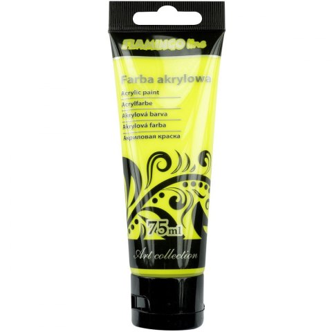 Farba akrylowa Flamingo Line Fluo kolor: żółty 75ml (100) Flamingo Line