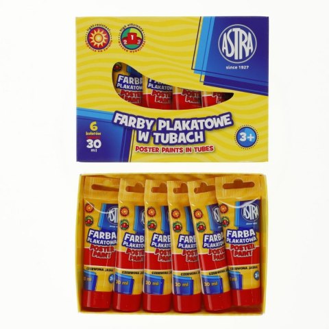 Farby plakatowe Astra kolor: czerwony jasny 30ml 1 kolor. Astra