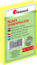 NOTES ELEKTROSTATYCZNY 50 X 75 MM 100 KARTECZEK ŻÓŁTY Titanum