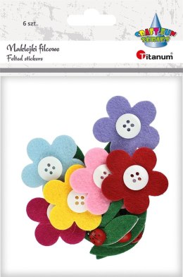 Naklejka (nalepka) Craft-Fun Series filcowe 3D kwiaty Titanum (M-03) Titanum
