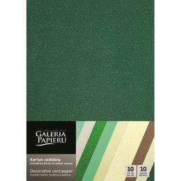 Papier ozdobny (wizytówkowy) Elegancka Zieleń A4 zielony 210-250g Galeria Papieru (208927) Galeria Papieru