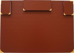 Podkład na biurko Z WYPOSAŻENIEM brązowy płyta piśniowa pokryta okleiną PVC [mm:] 700x500 Warta (1824-910-001) Warta