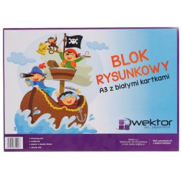 Blok rysunkowy Wektor A3 biały 80g 20k [mm:] 297x420 Wektor