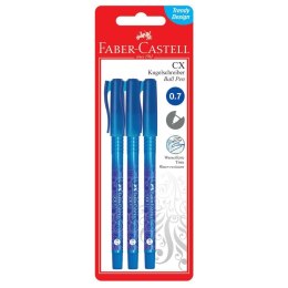Długopis Faber Castell Blister 3 Szt CX7 niebieski niebieski 0,7mm (246806 FC) Faber Castell