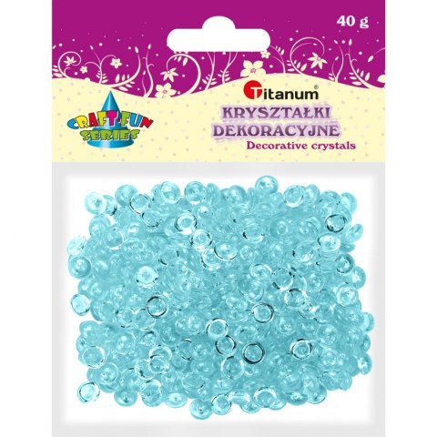 Koraliki kreatywne Titanum Craft-Fun Series plastikowe błękitne (40g) Titanum