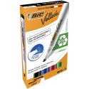 Marker suchościeralny Bic Velleda Ecolutions 1751 komplet 4 szt, mix 3,7-5,5mm ścięta końcówka (904950) Bic