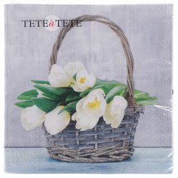 Serwetki Tulips in the Basket różnokolorowy papier [mm:] 330x330 Paw (TL700800) Paw