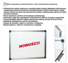 Tablica suchościeralna rama anodowana [mm:] 1200x2000 Wielkor Wielkor