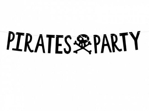 Girlanda Partydeco Baner Piraci - Pirates Party, czarny, 14x100cm (GRL86-010) Partydeco