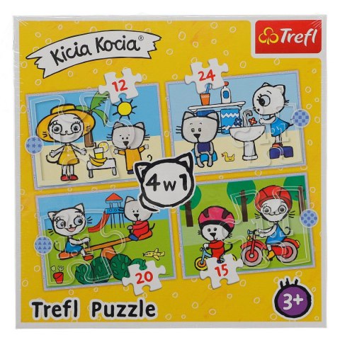 Puzzle Trefl Dzień Kici Koci 4w1 el. (34372) Trefl