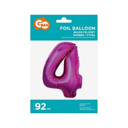 Balon foliowy Godan cyfra 7 srebrny 35 cm 45cal (FG-C35S7) Godan