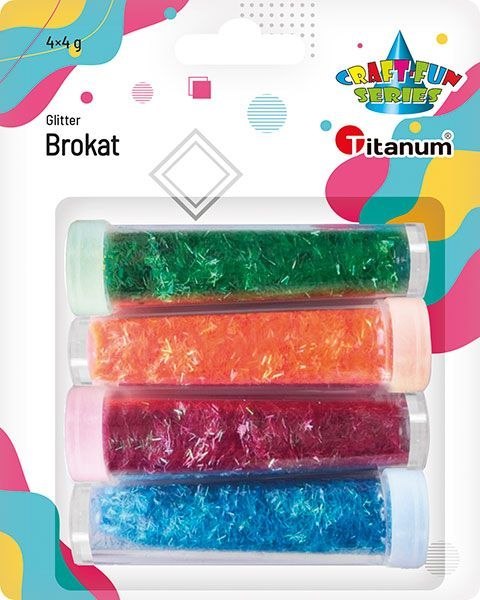 Brokat Titanum Craft-Fun Series kolor: mix 4 kolor. (MTJF-DSG4BMT) Titanum