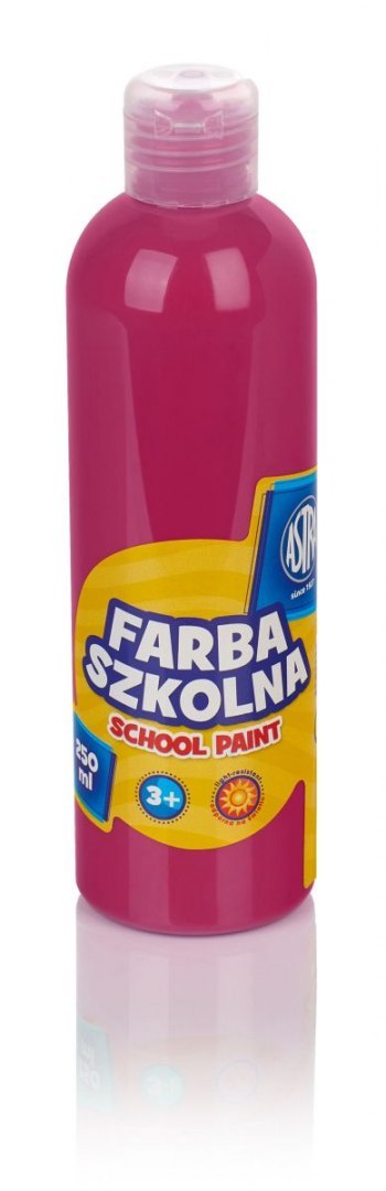 Farby plakatowe Astra szkolne kolor: różowy 250ml 1 kolor. Astra