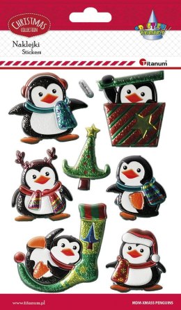 Naklejka (nalepka) Craft-Fun Series Boże Narodzenie Titanum (pingwiny) Titanum