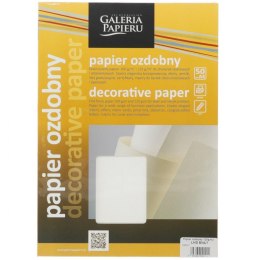 Papier ozdobny (wizytówkowy) laid biały A4 biały 120g Galeria Papieru (206001) Galeria Papieru