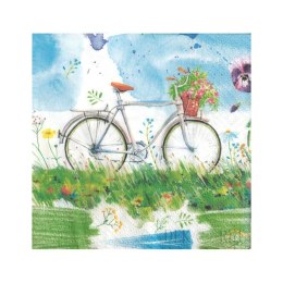 Serwetki Lunch Watercolour Bicycle mix nadruk bibuła [mm:] 330x330 Paw (SDL134700) Paw